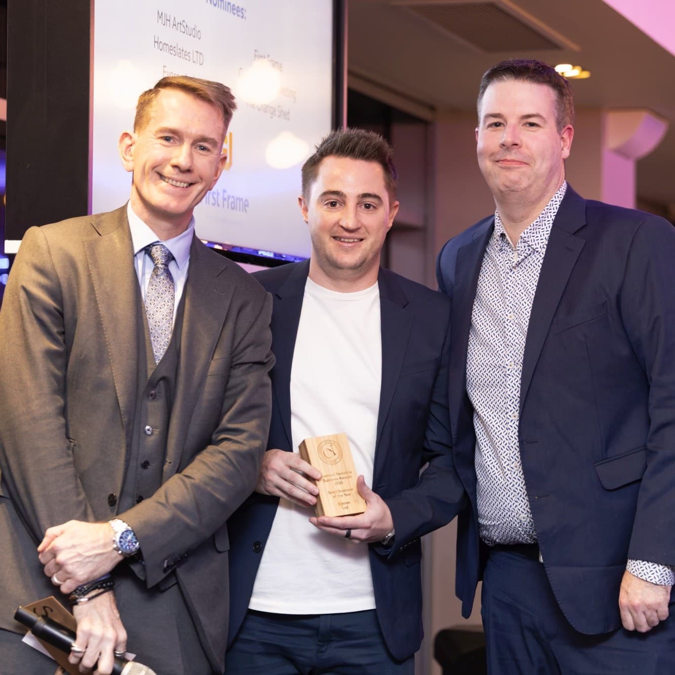 The Everon team receiving an industry award