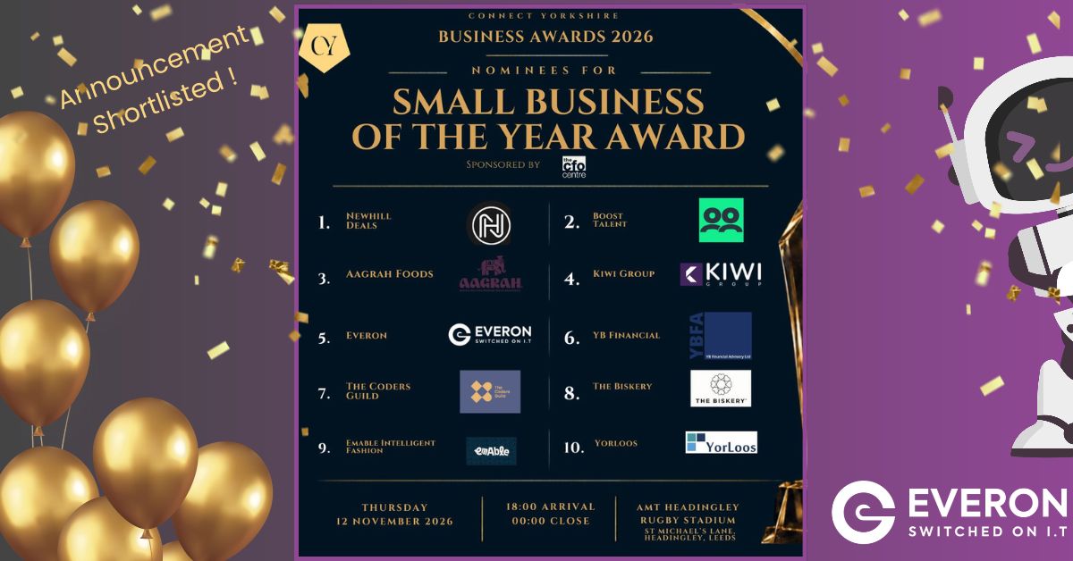 Honoured to be shortlisted for the CY Small Business Award 2026!
